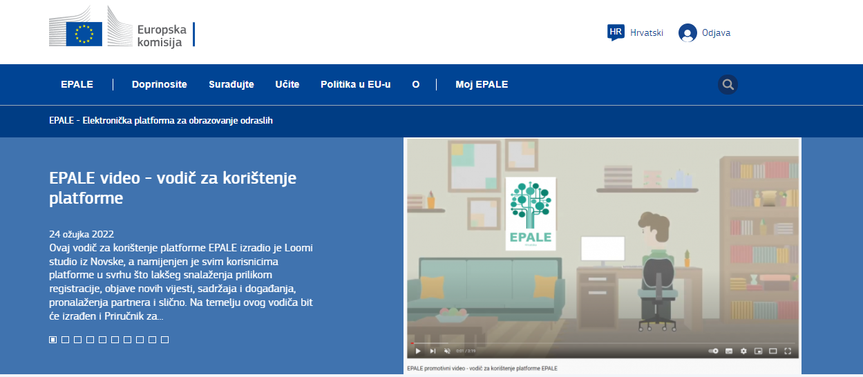 EPALE video – vodič za korištenje platforme EPALE 